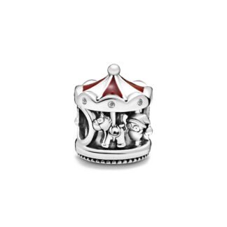 Silver Merry Go Round Carnival Charm