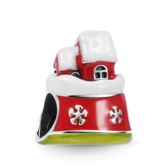Snowy Red House Charm