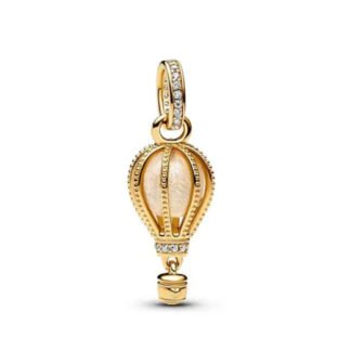 Golden Ornate Hot Air Balloon Charm