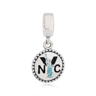Silver NYC New York City Iconography Medal Charm