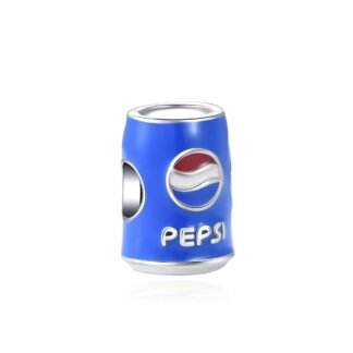Silver Blue Pepsi Can Drink Charm