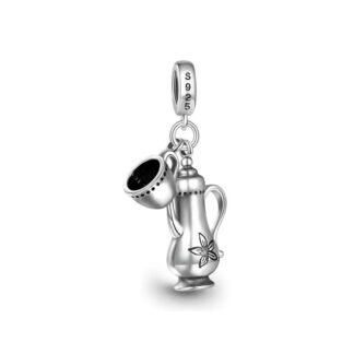 Silver Long Tea Pot and Small Cup Charm