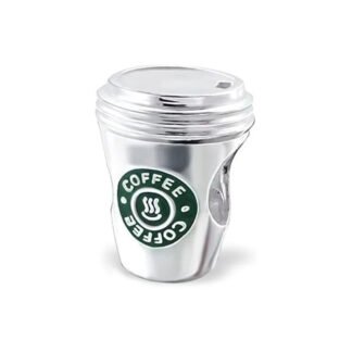 Silver Green label Coffee Cup Drink Charm