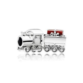 Silver Train Red Gift Carriage Charm