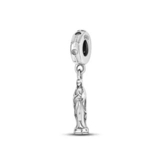 Silver Woman Prayer Faith Charm