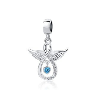 Silver Winged Infinity Symbol Charm