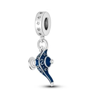 Silver Dark Blue Magic Starry Lamp Charm