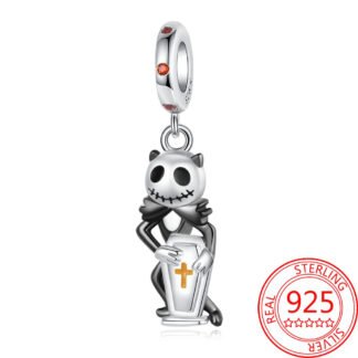 Silver Jack Skellington Small Coffin Charm