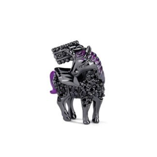 Black Purple Rocky Unicorn Gothic Charm