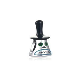 Silver Small Ghoul Black Top Hat Charm