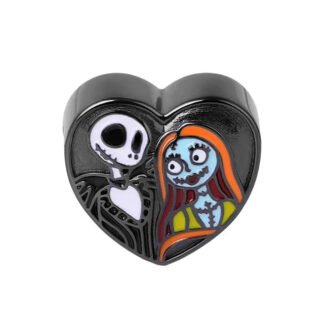 Silver Jackily Black Heart Shipping Halloween Charm