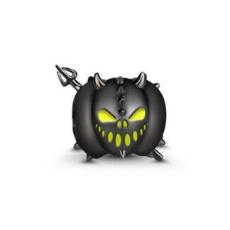 Silver Black Demon Masked Head Horror Charm
