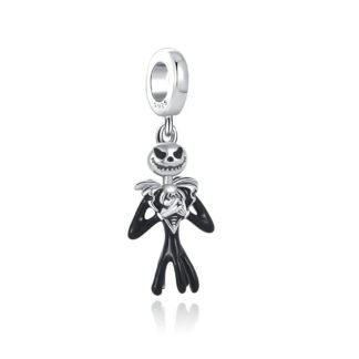 Silver Jack Skellington Smiling Stand Character Charm
