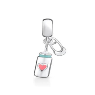 Silver Baby Bottle Can Opener Charm