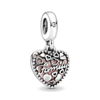 Silver Plenty Hearts Family Charm