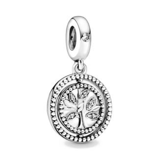 Silver Double Pearly Rings Tree Charm