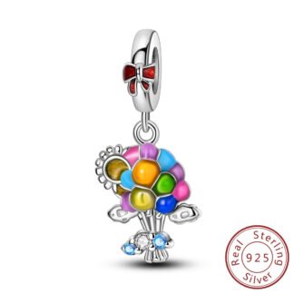 Silver Abstract Whimsical Balloons Imaginative Charm