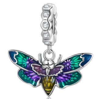 Silver Grand Dark Moth Charm