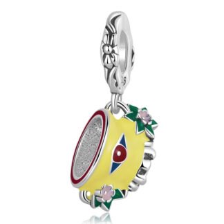 Silver Peculiar Floral Cup Charm