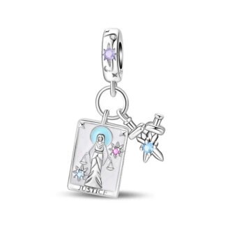 Justice Tarot Card Charm