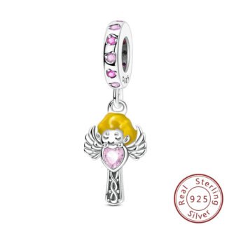 Silver Blond Angel Wing Magical Girl Wand Fantasy Charm