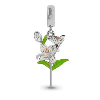 Silver Grace White Lily Lilies Flowers Charm