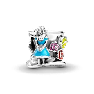 Silver Top Hat Alice in Wonderland Disney Charm